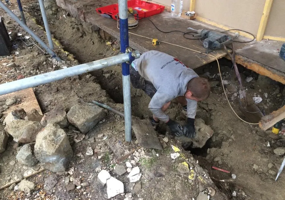 Digging a footing
